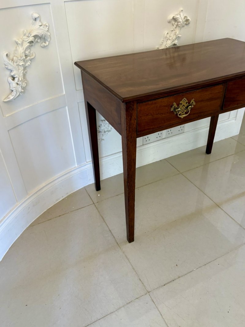 Antique George III Quality Figured Mahogany Side/Console Table - Image 3
